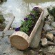 Dřevěný truhlíkový květináč